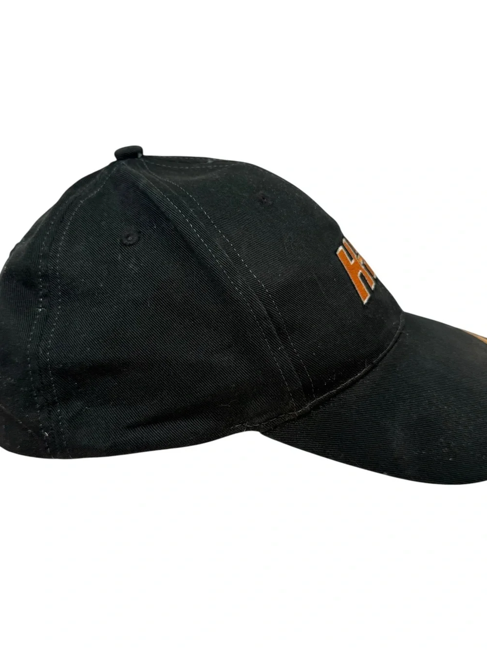 Harley-Davidson Black and Orange HD Embroidered Baseball Cap